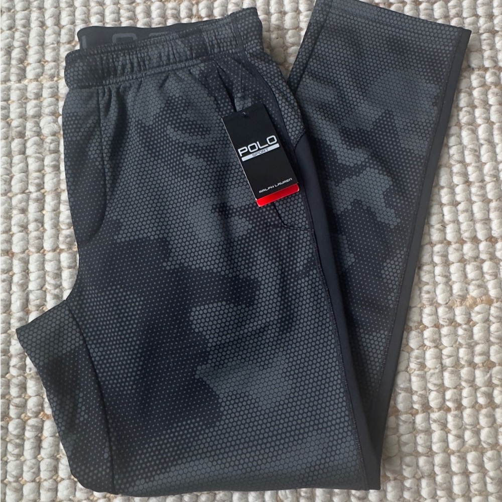 NWT Polo Sport by Ralph Lauren Black/Gray Camo Joggers Size M